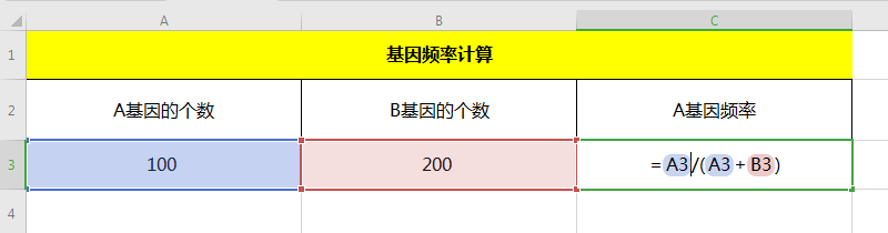 基因频率怎么算