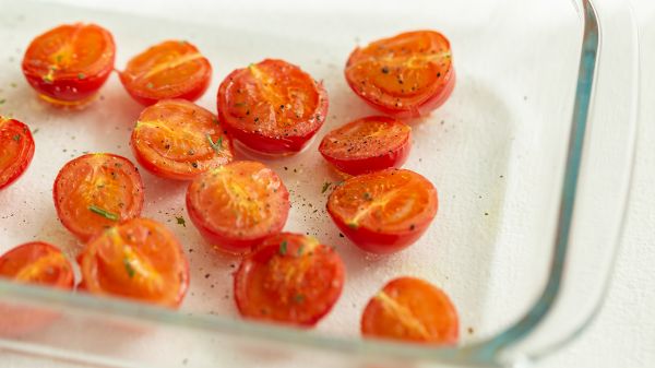 Brunch,咖啡煎培根烤小番茄+玉米粥