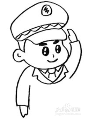 警察叔叔简笔画