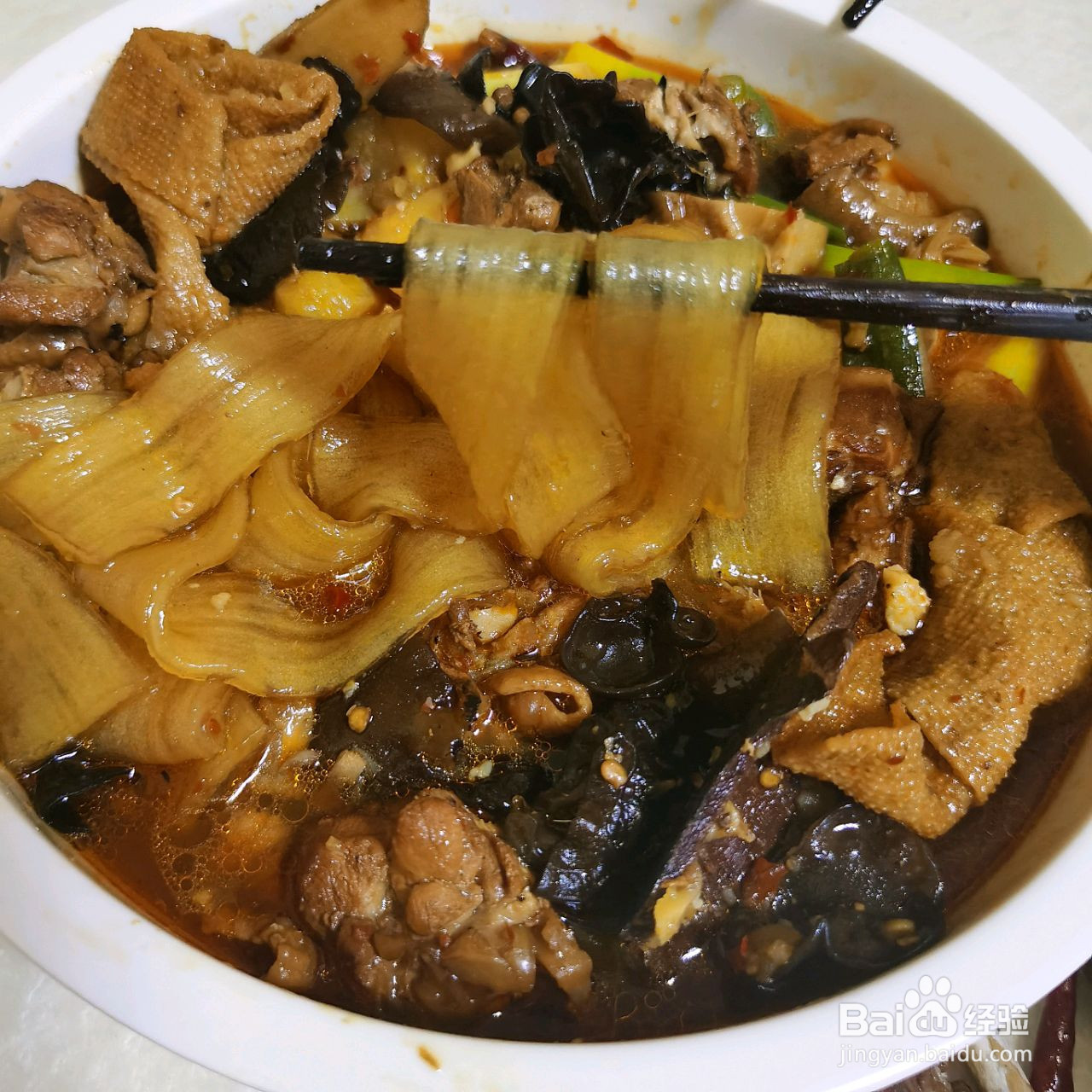 鸡肉炖宽粉的做法