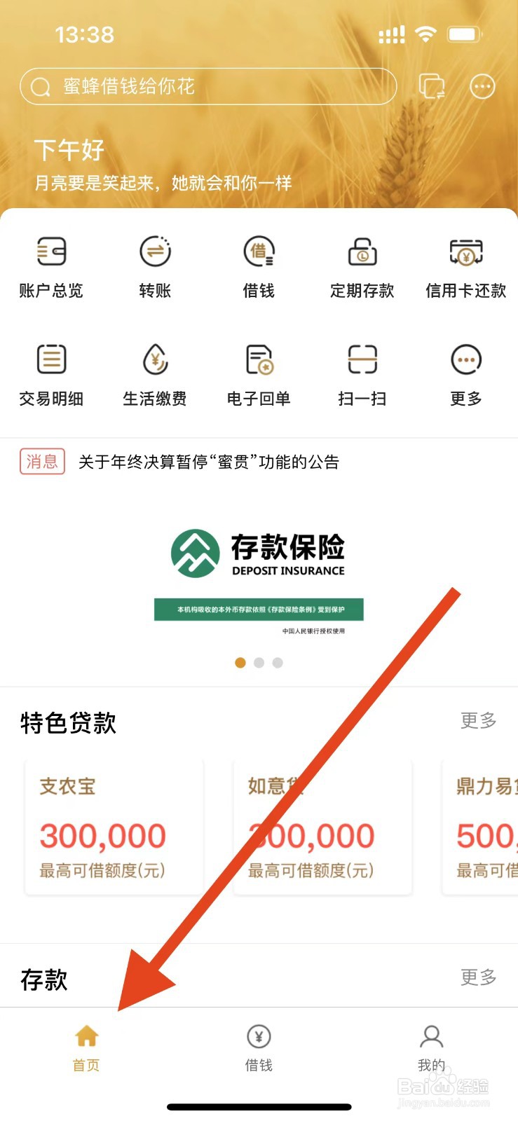 蜜蜂银行如何查看登录管理