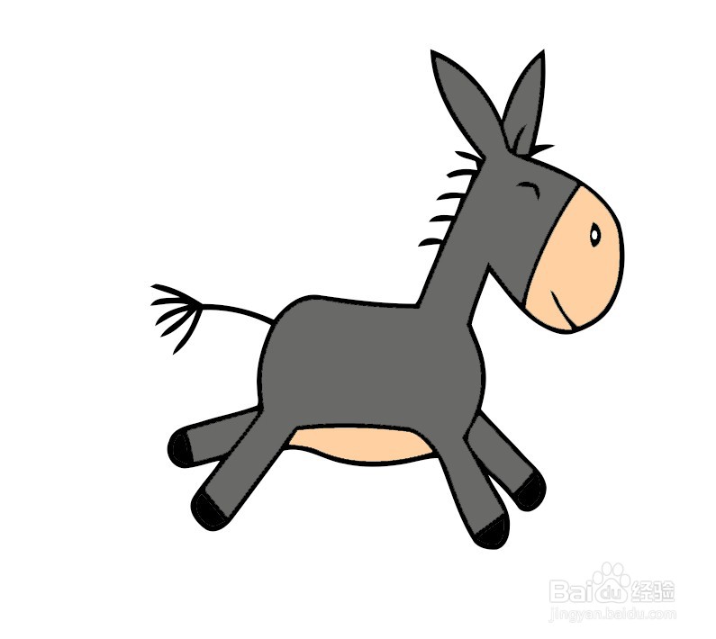 小毛驴简笔画