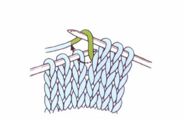 棒针镂空针的编织方法
