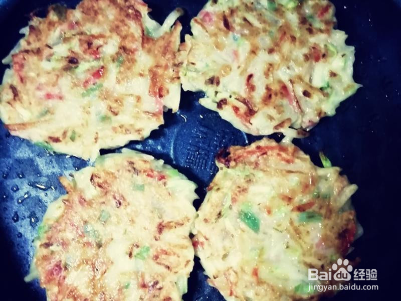 简单的早餐蔬菜饼的做法