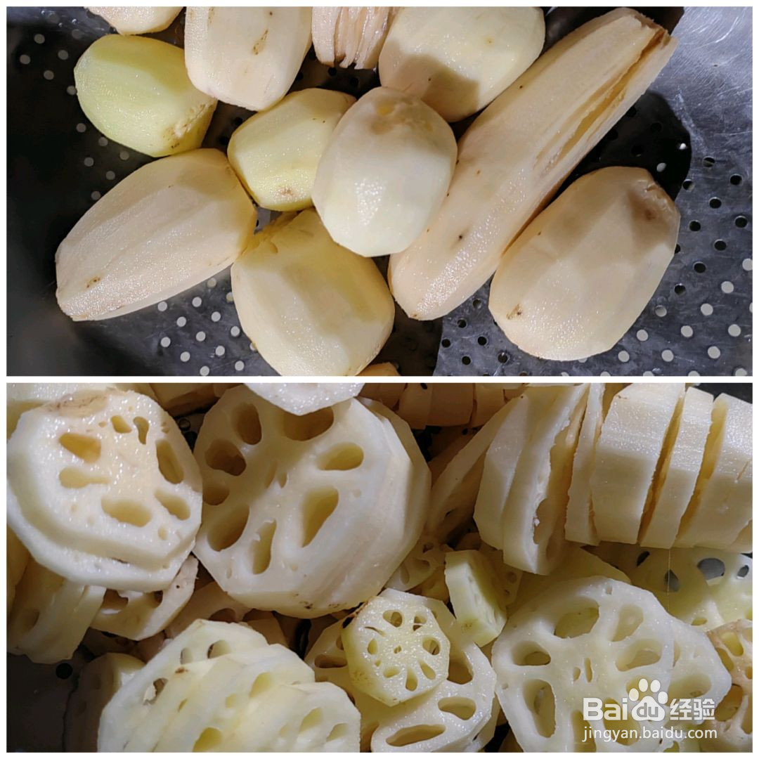 莲藕炒肉的做法