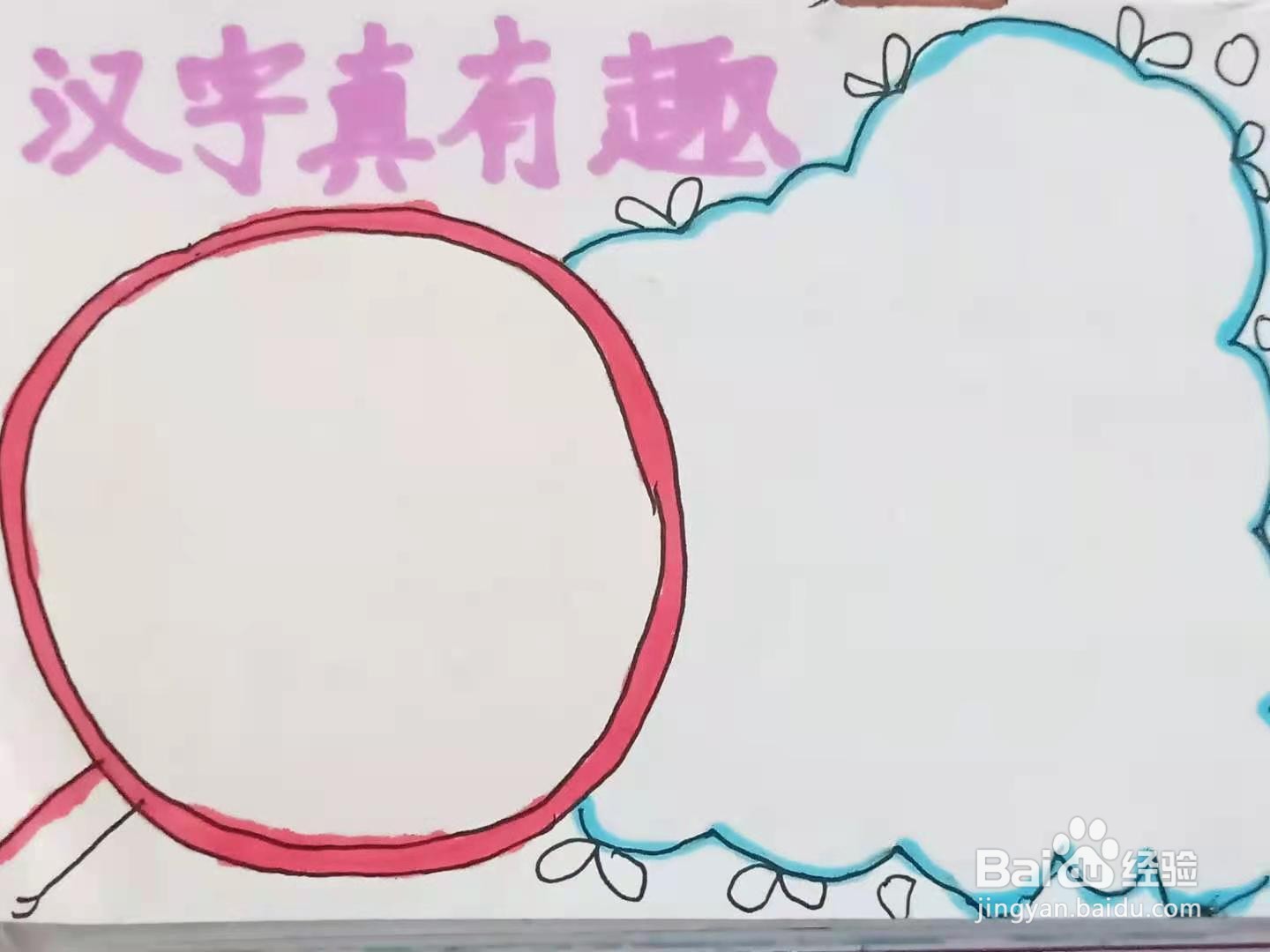 怎样画“汉字真有趣”手抄报