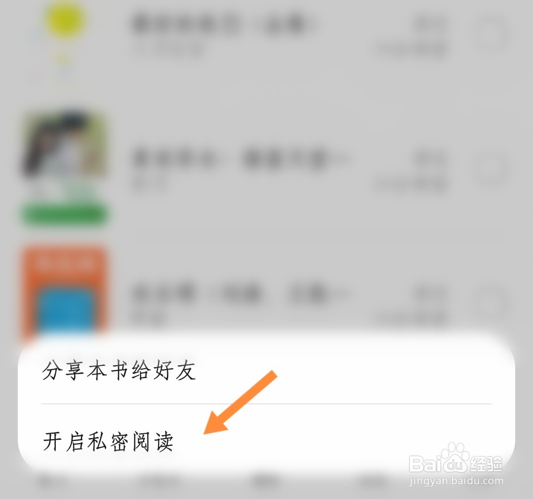 荣耀阅读如何开启私密阅读
