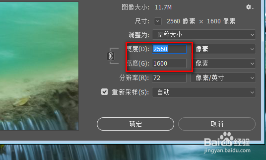 为什么在PS中打开的图很小