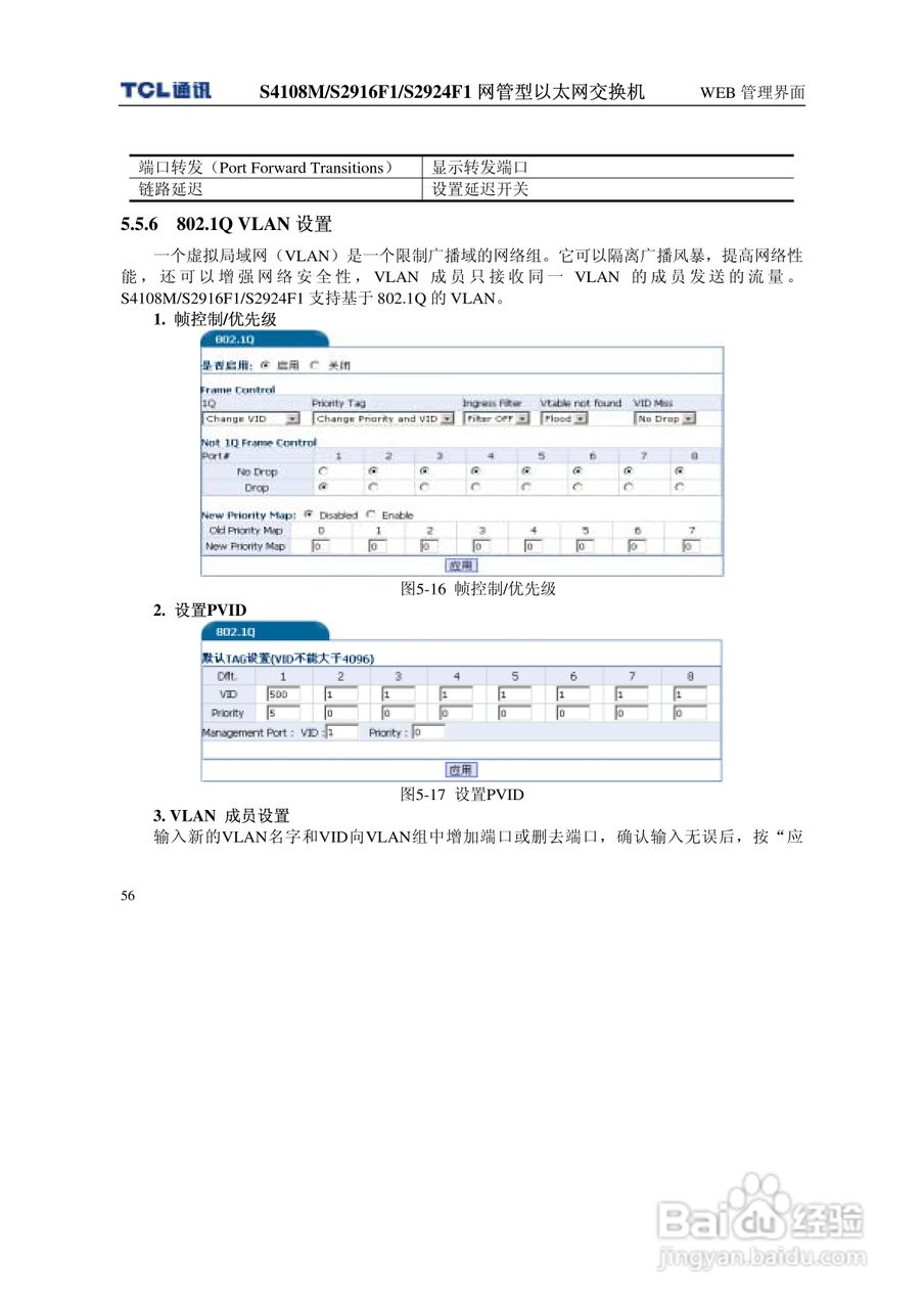 TCL S4108MS2916F1S2924F1网管型以太网交换机使用说明:[7]