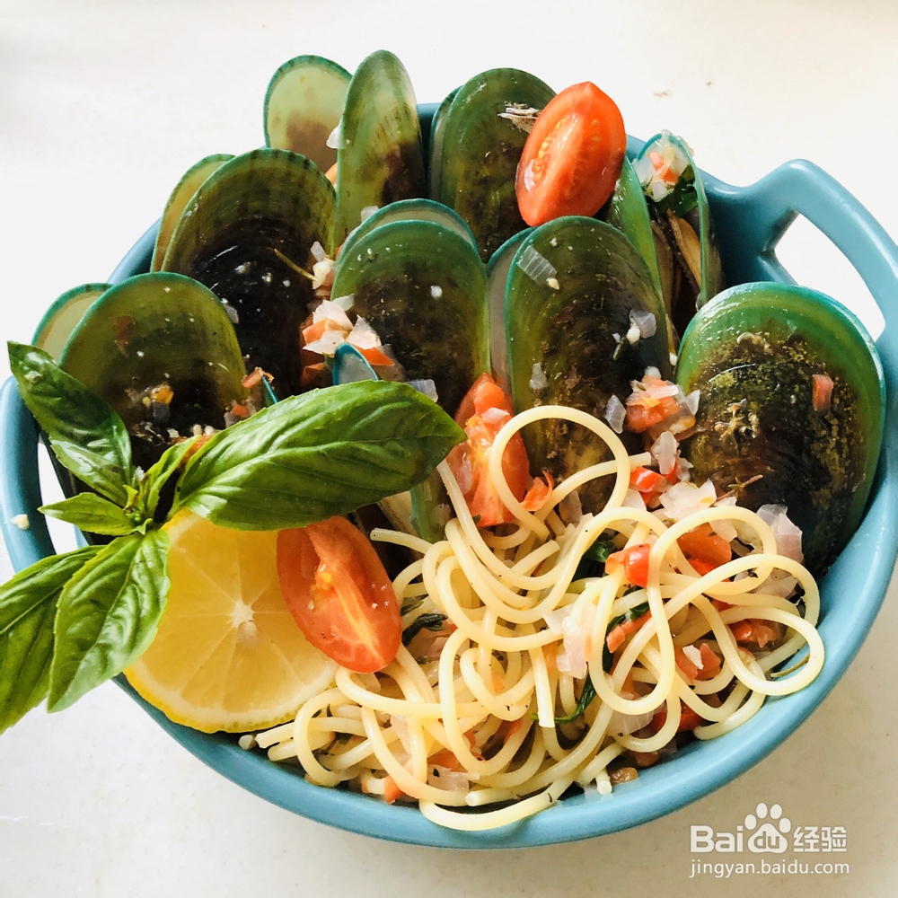 馋哭朋友的白葡萄酒青口意面