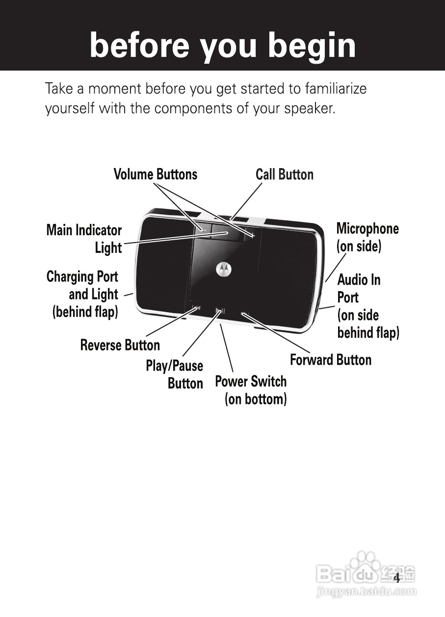 摩托罗拉EQ5蓝牙扬声器使用说明书:[1]