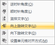 EXCEL怎么向上旋转文字