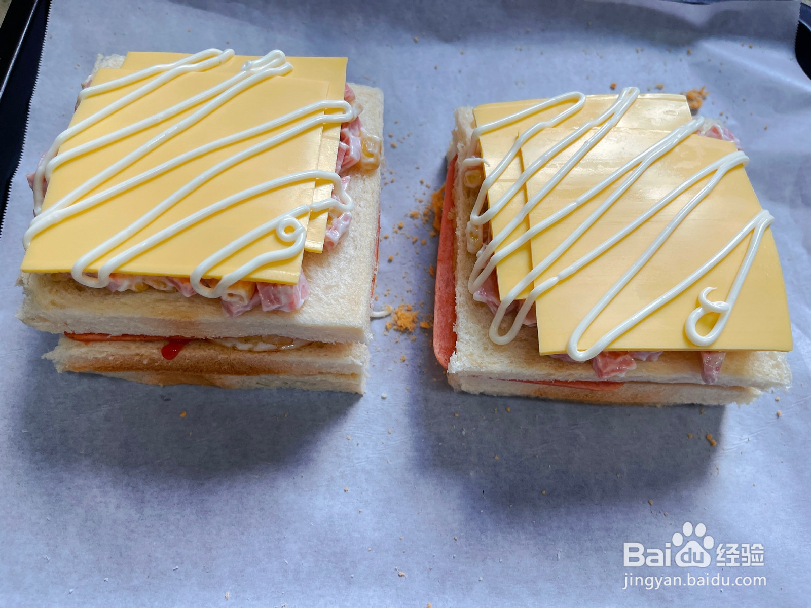 芝士火腿三明治的做法