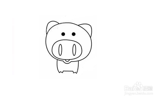 小猪的简笔画分步画法
