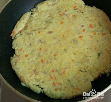 榨菜虾皮鸡蛋饼