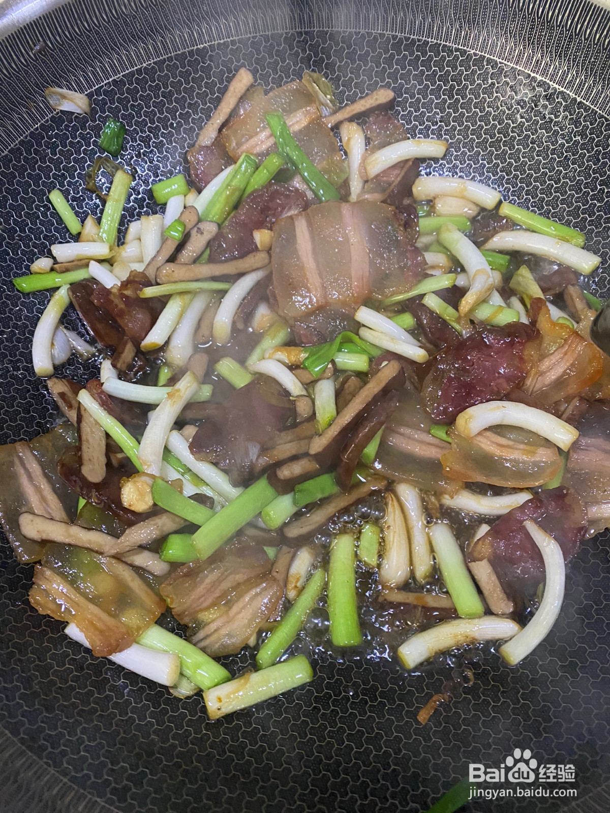 腊肉炒大蒜的做法