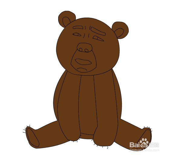 flash如何绘制一只卡通扁平熊