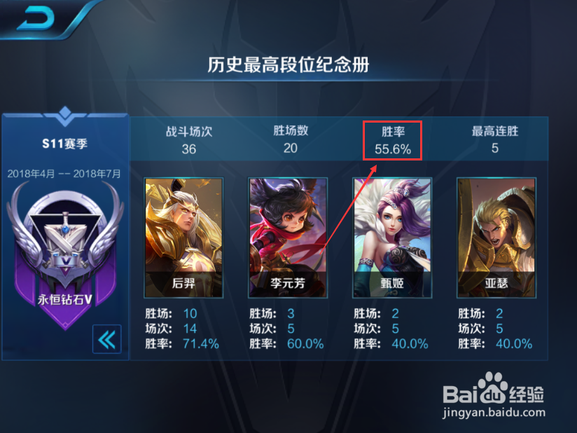 最新版王者荣耀怎么查询历史战绩、胜率