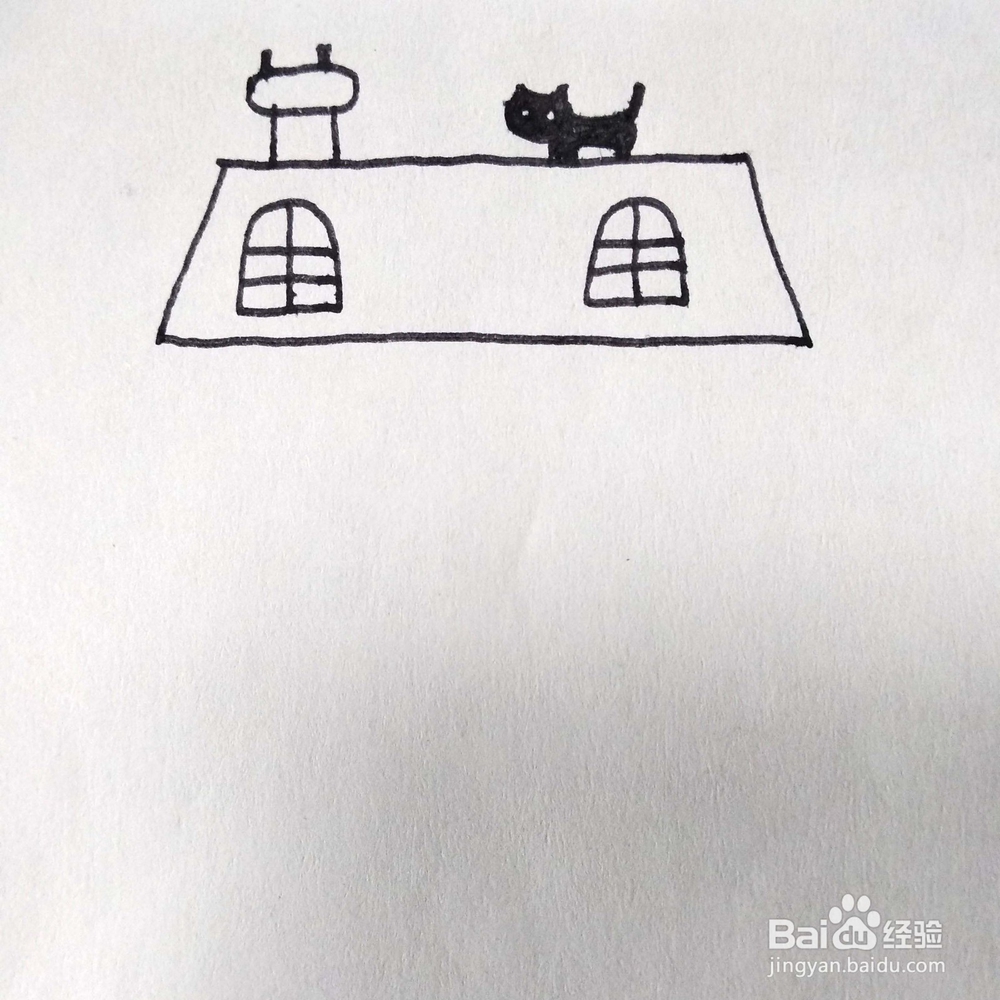 怎么用简单的几何图形绘制出一个建筑简笔画？