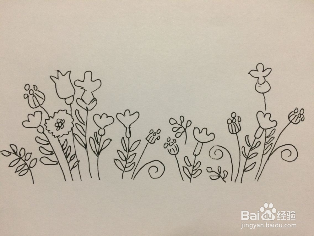 黑板报小花插图的画法