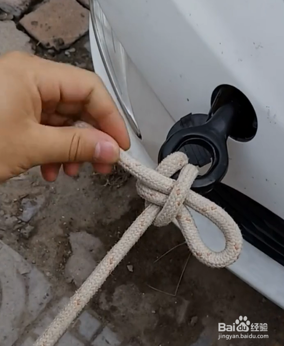 拖车压扣结打结方法