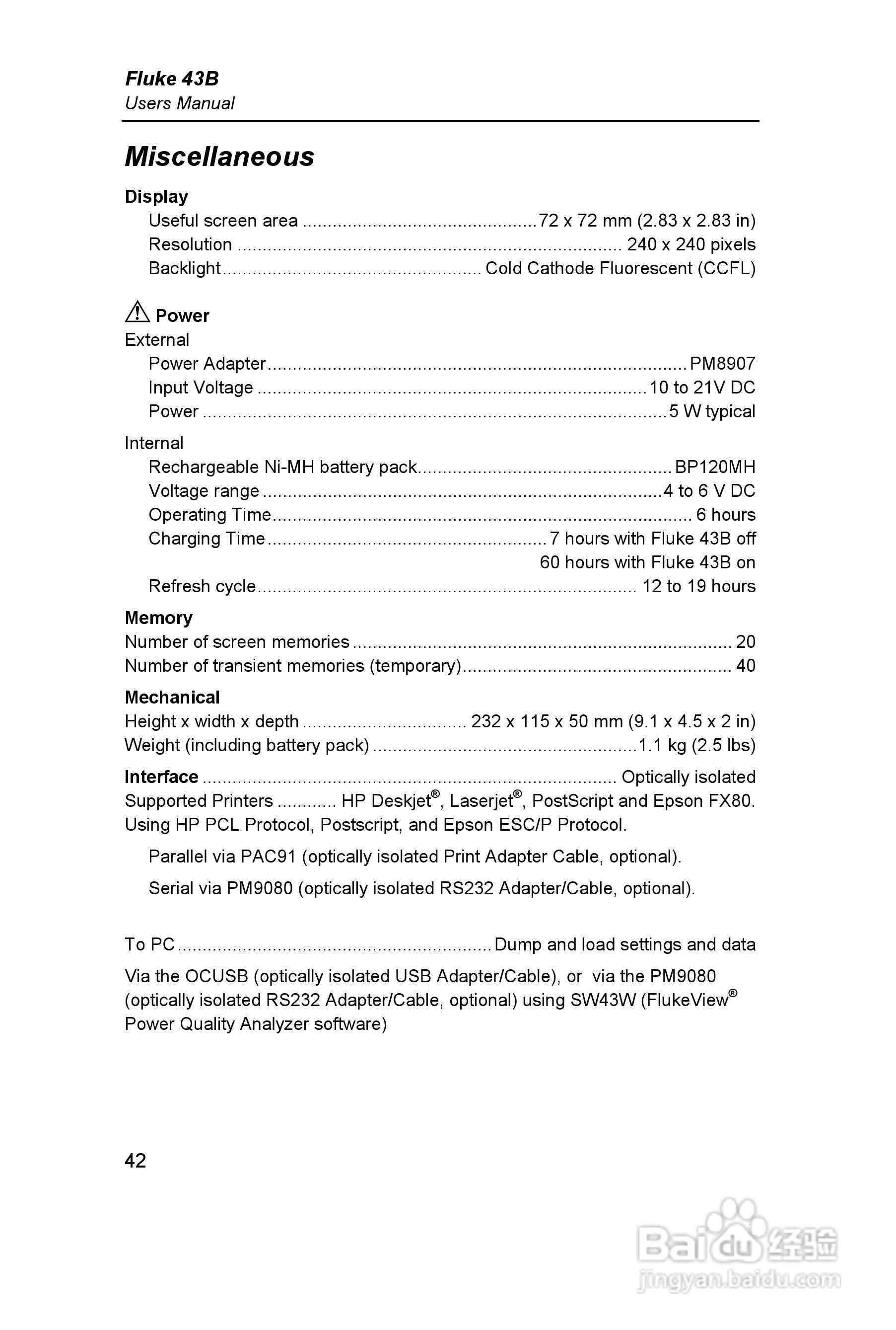 Fluke 43B 电能质量分析仪用户手册:[5]