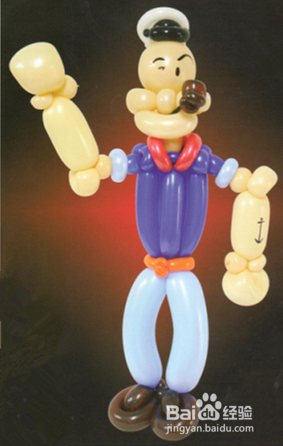 魔法气球造型系列之气球卡通公仔大力水手（上）