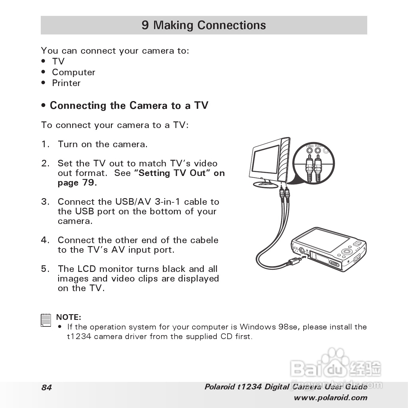 宝丽来Polaroid t1234数码相机使用说明书:[9]