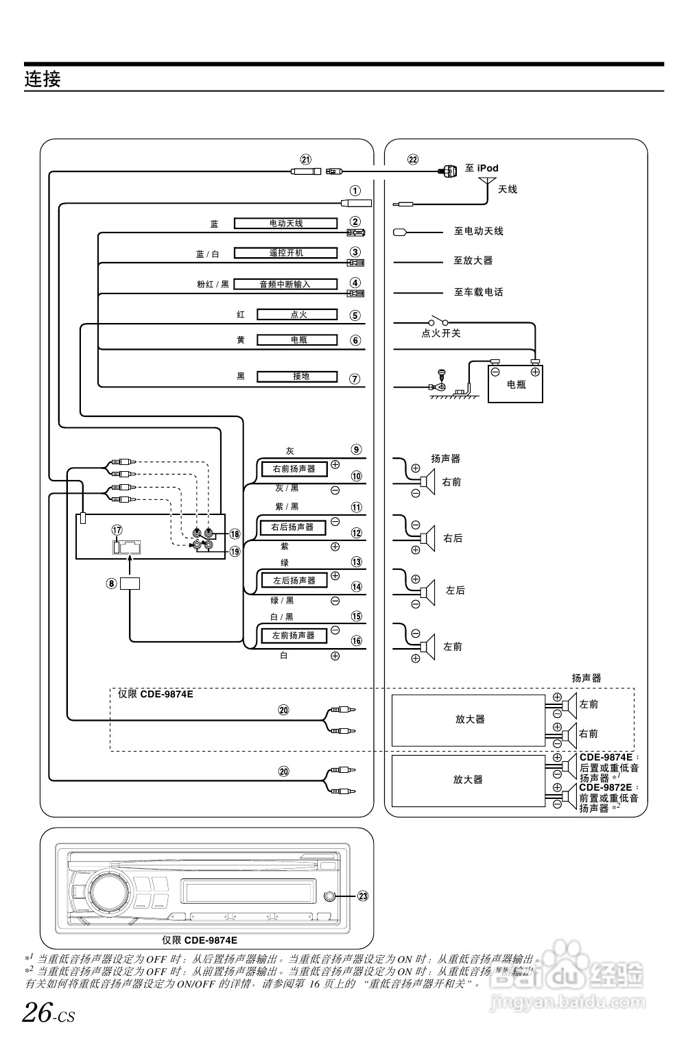 alpine cde-9874 cd接收机用户说明书:[2]