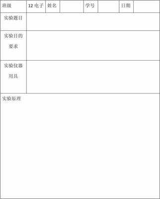 物理实验报告的格式怎么写