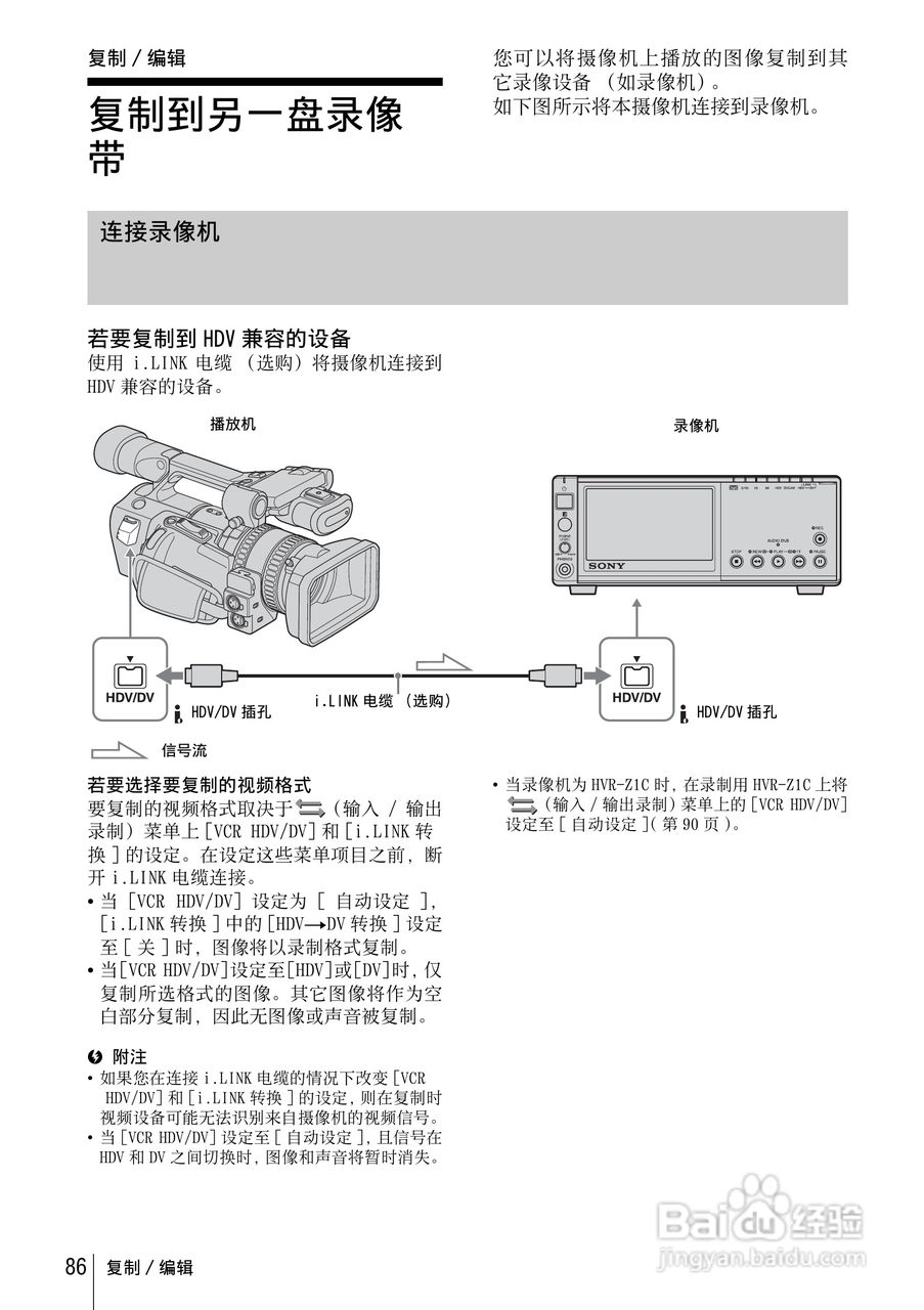 索尼HVR-Z1C数字摄录一体机使用说明书:[9]