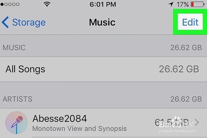 如何删除iphone的音乐
