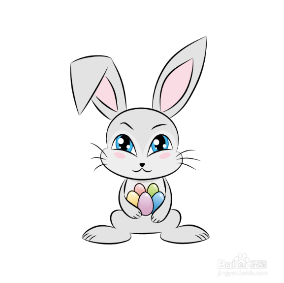 如何画卡通兔子的简笔画？