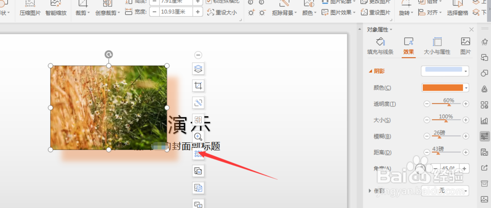 WPS幻灯片中如何给图片添加投影