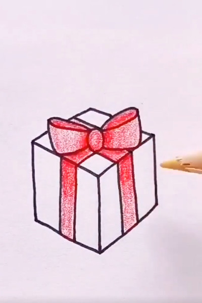 育儿简笔画礼物盒怎么画