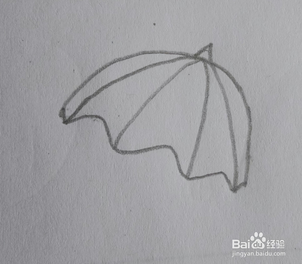 儿童简笔画伞的画法五