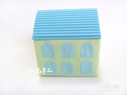 牛奶盒废物利用——漂亮的房子手工