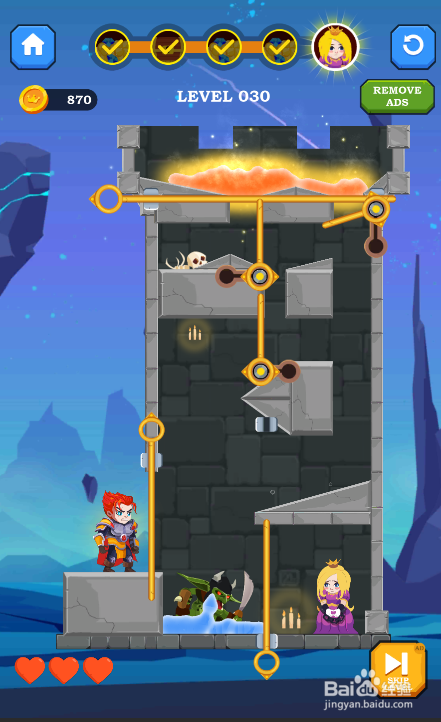 Hero Rescue Online的LEVEL 030如何通关？