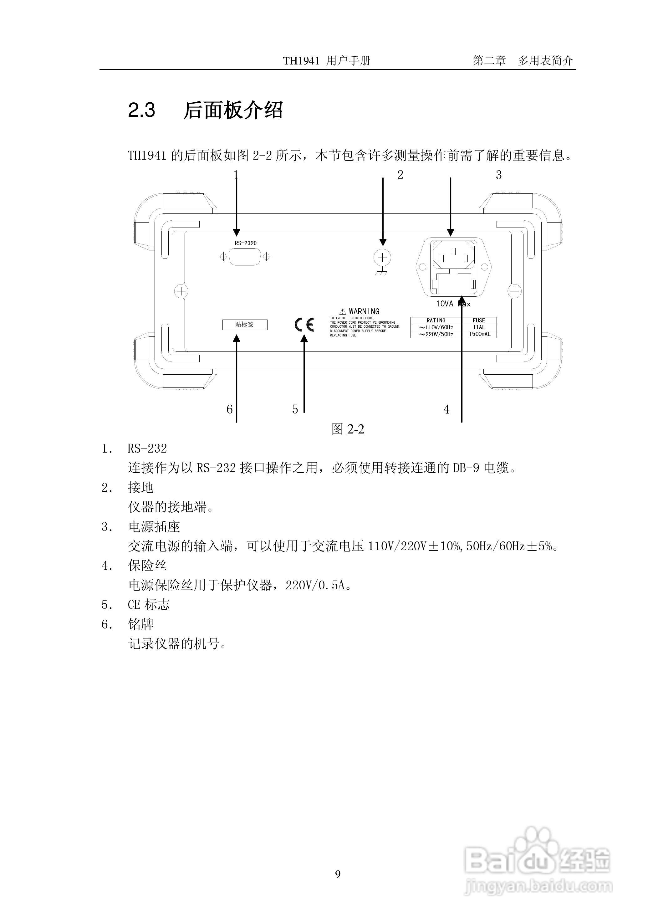 锦流源电子TH1941数字多用表说明书:[2]