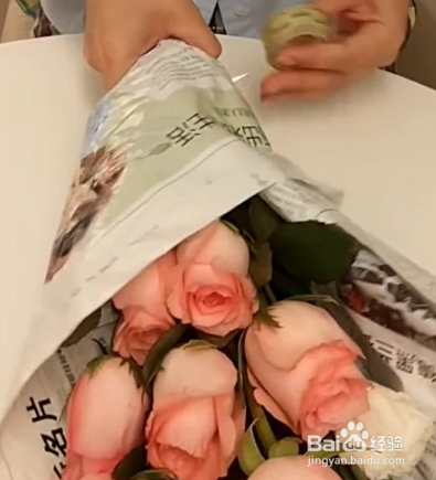 牛皮纸包花束简易教程