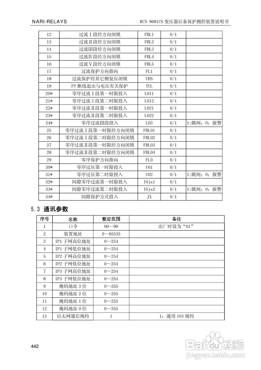 南瑞继保RCS-9681CS变压器后备保护测控装置说明书:[45]