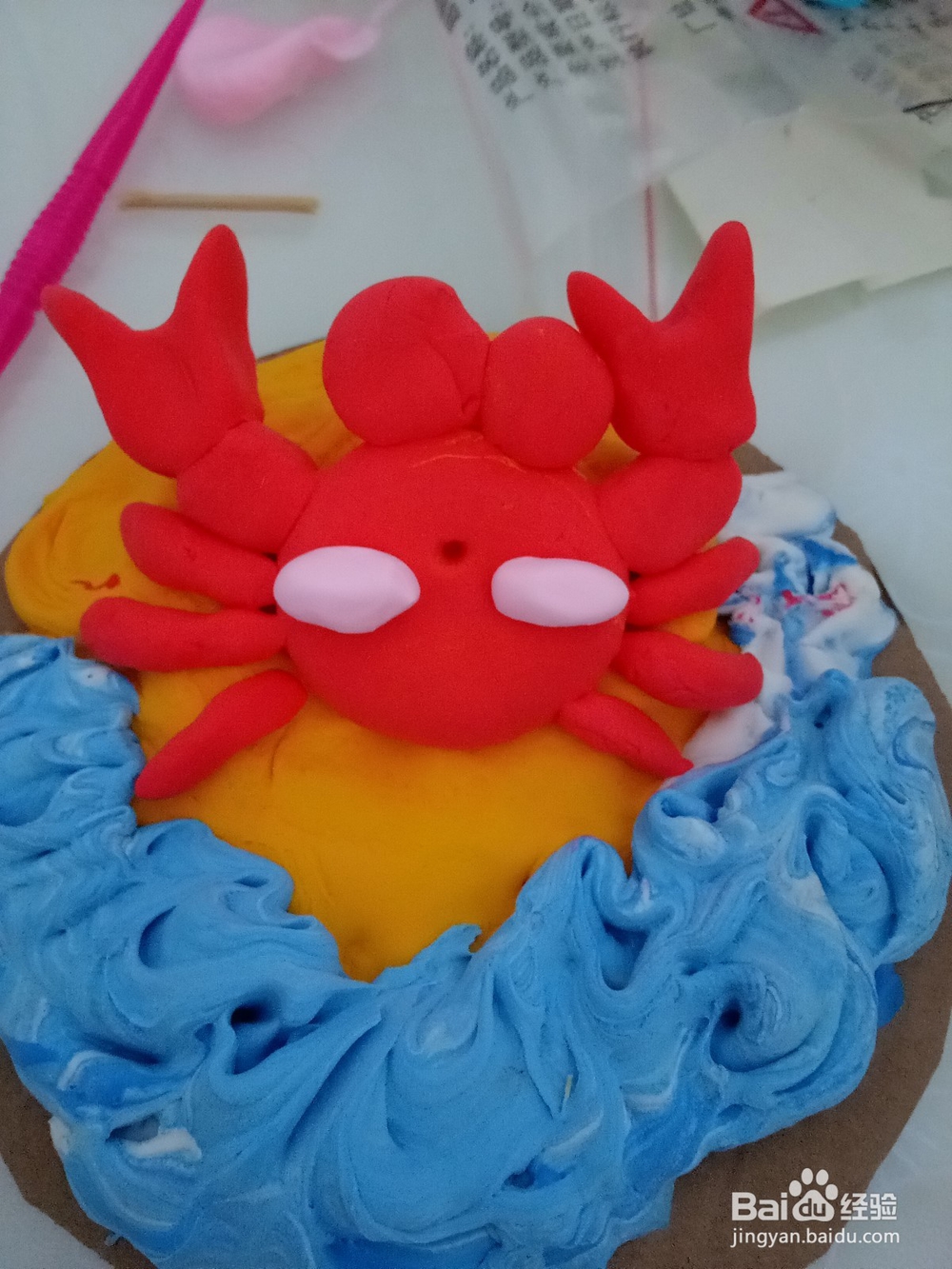 超轻黏土制作沙滩螃蟹