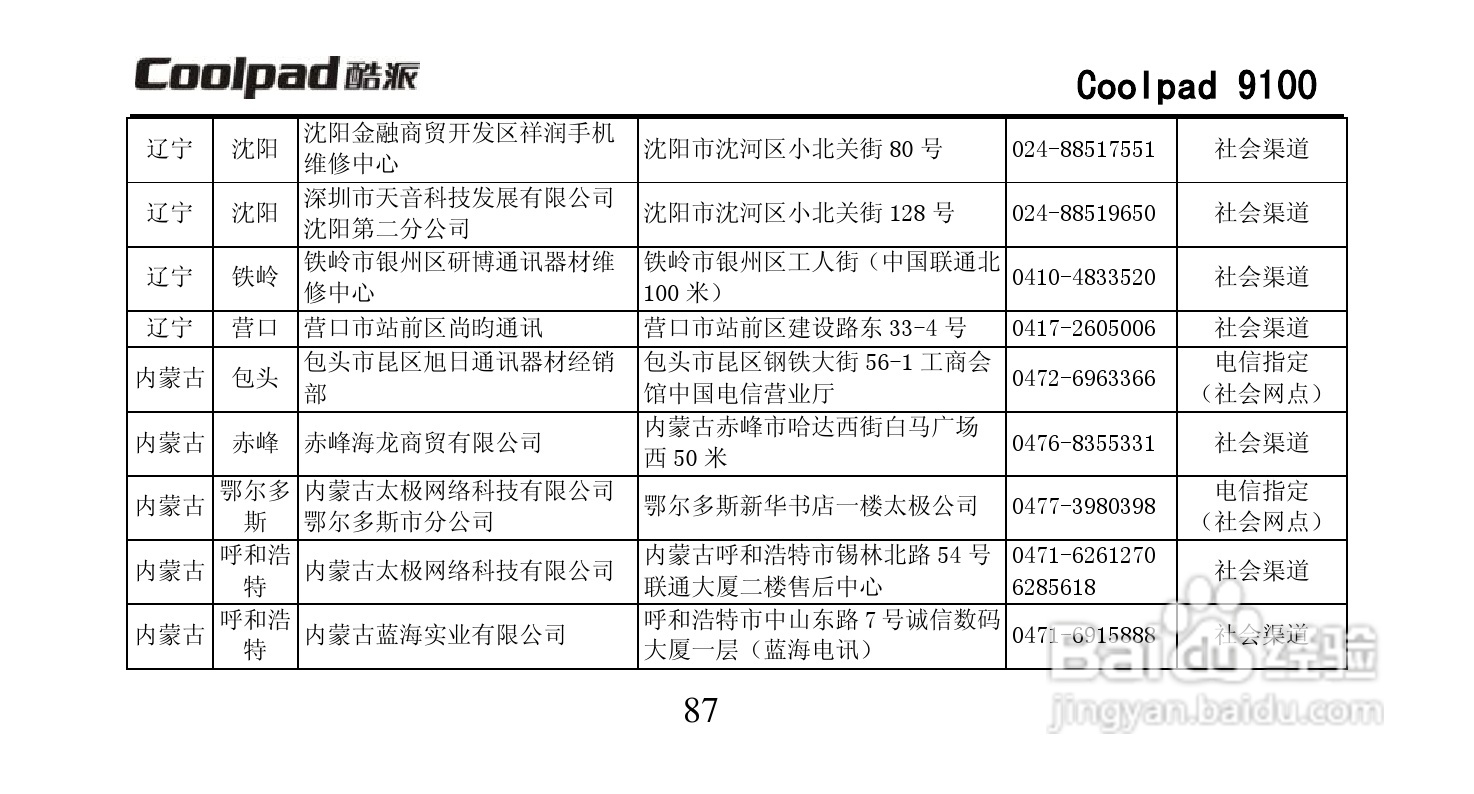 酷派Coolpad 9100手机使用说明书:[10]