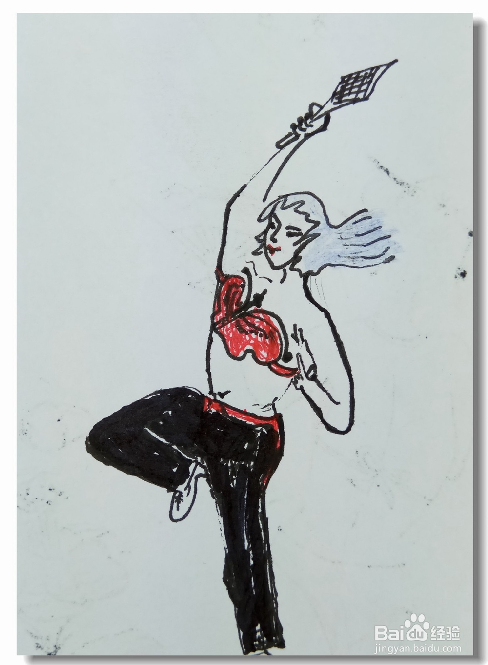 怎样画简笔画“夏日练舞