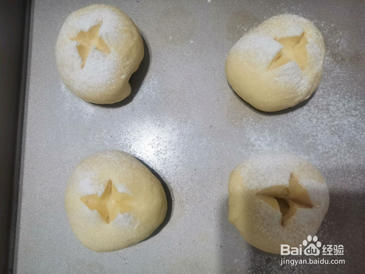 开口笑蒜香包的做法
