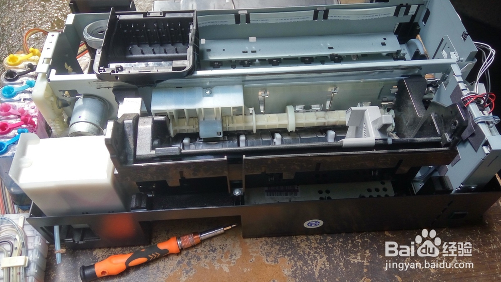 EPSON爱普生R330喷墨打印机进纸架拆解