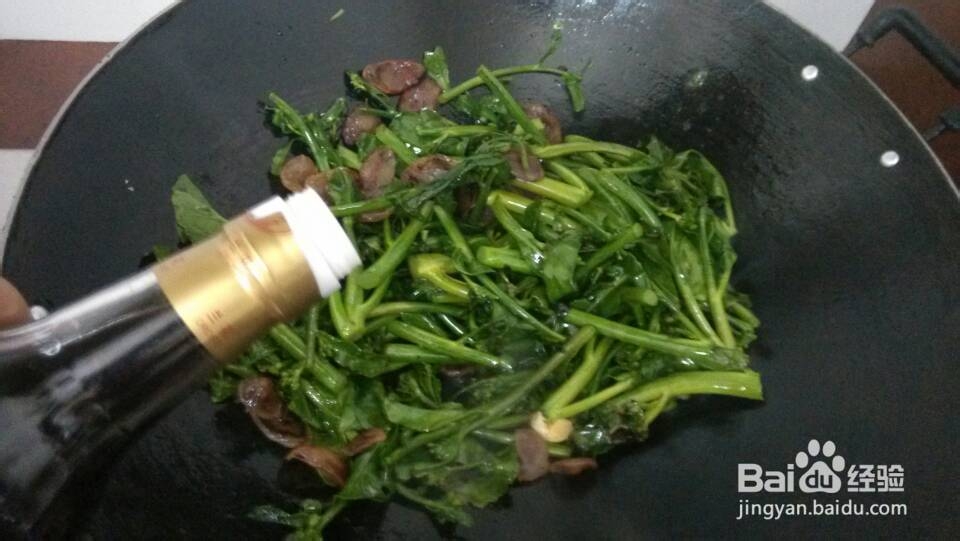 家常菜-芥蓝炒腊肠