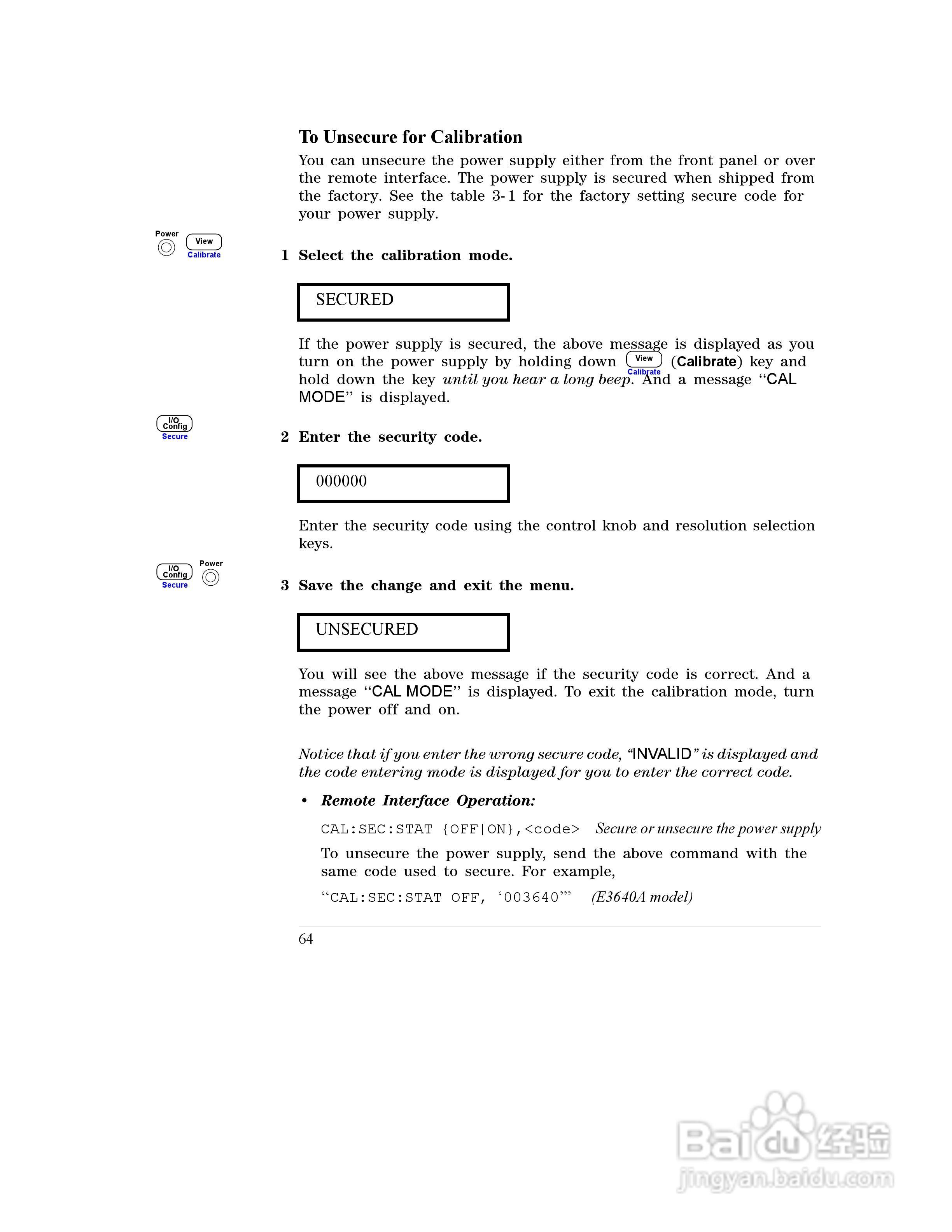 E3645A型80W电源供应器操作手册:[7]