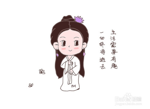 简笔画女孩画法:神仙姐姐王语嫣