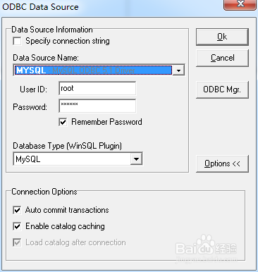 如何使用WinSQL打开数据库连接
